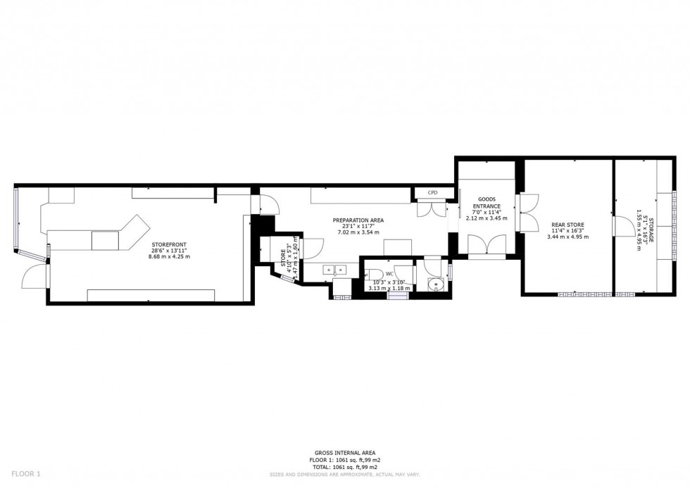 Floorplan for 38 High Street, Grantown on Spey