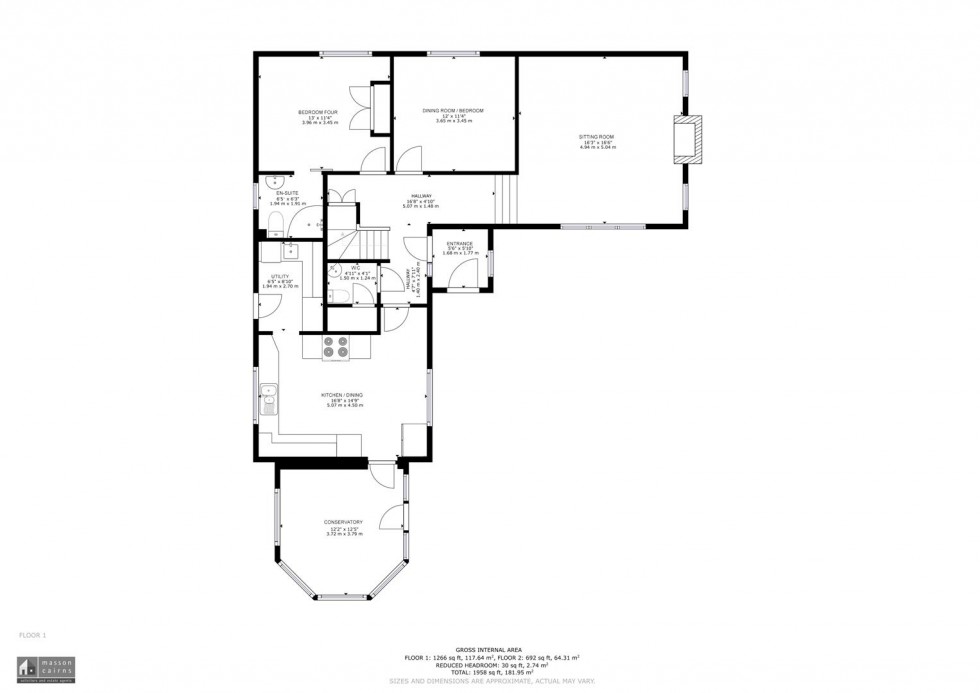 Floorplan for Drumin, Glenlivet