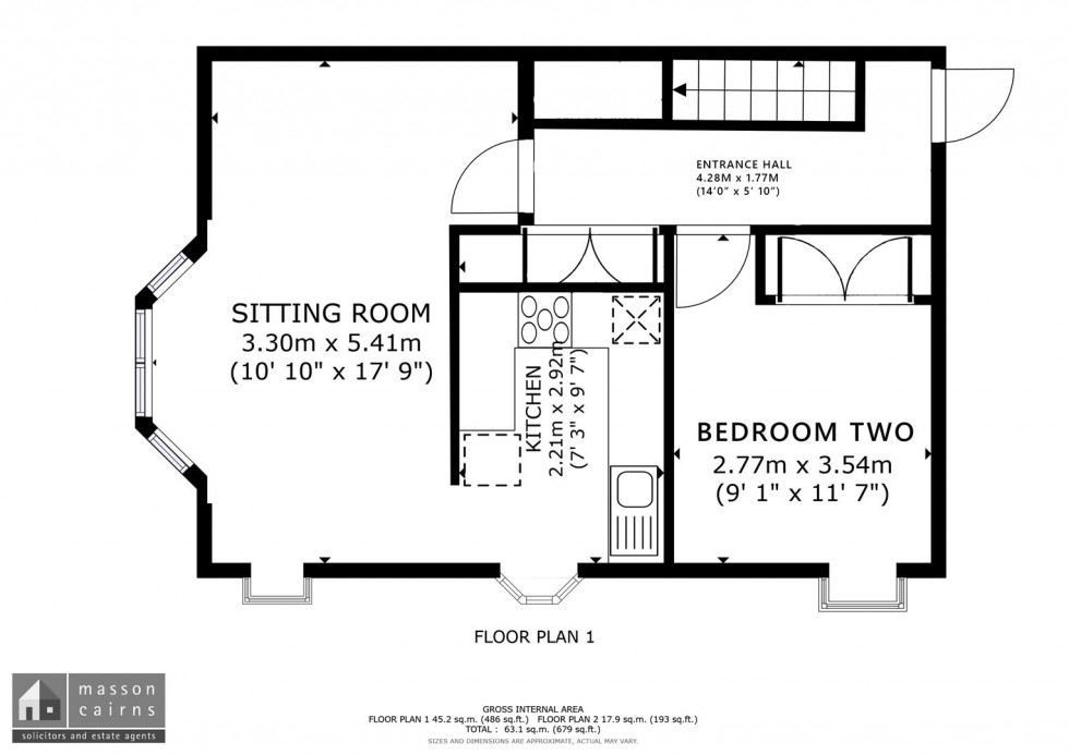 Floorplan for 4 Woodpark, Woodside Avenue, Grantown on Spey