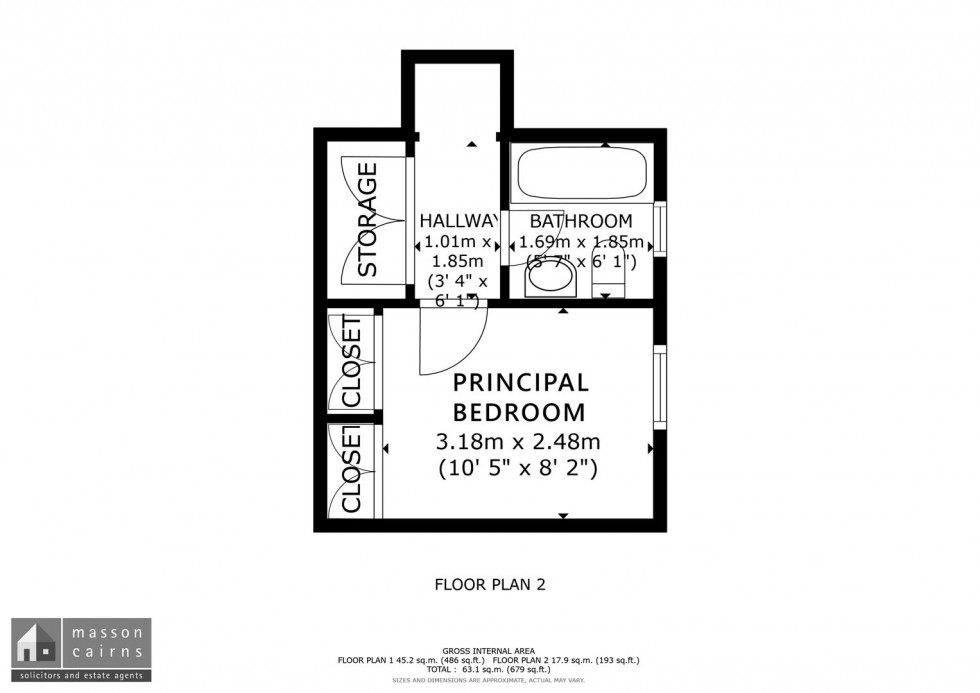 Floorplan for 4 Woodpark, Woodside Avenue, Grantown on Spey