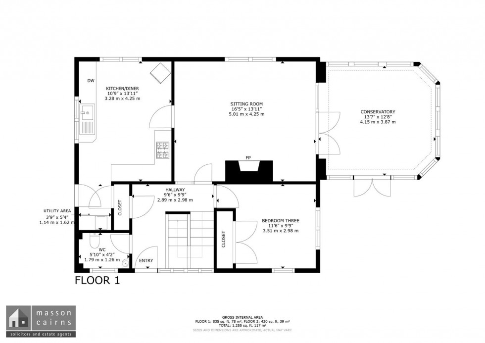 Floorplan for Chapel Road, Grantown on Spey