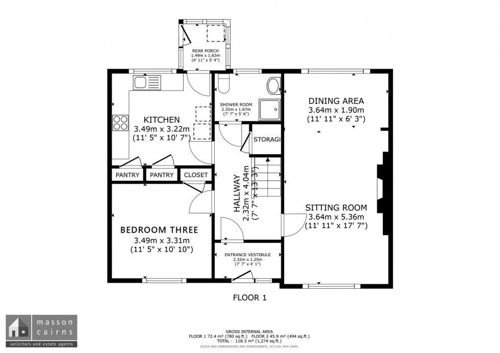 Floorplan for Castleton Of Blairfindy, Glenlivet