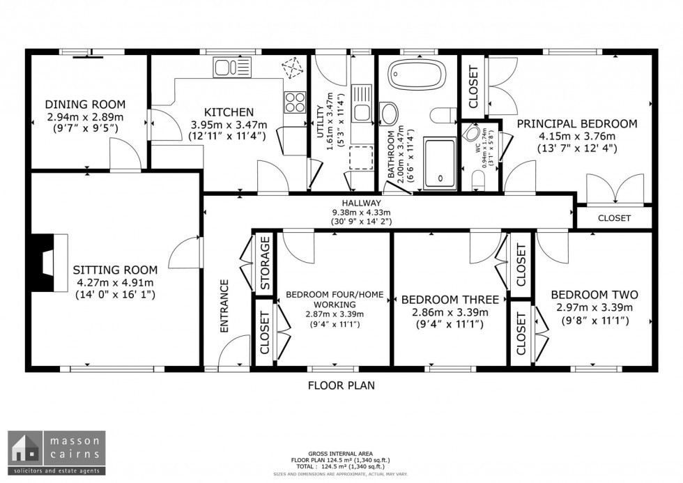 Floorplan for 6 Sandys Way, Cromdale, Grantown on Spey