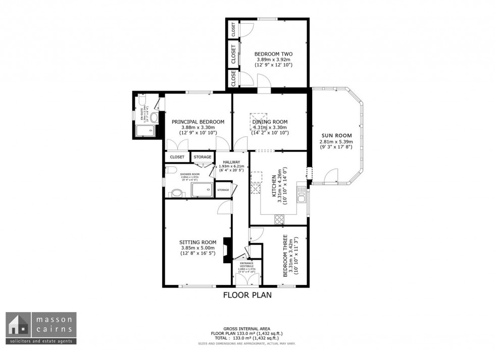 Floorplan for Seafield Court, Grantown on Spey