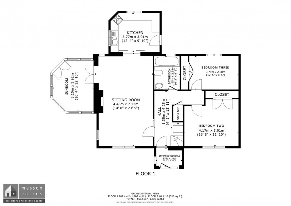 Floorplan for Dirdhu Court, Nethy Bridge