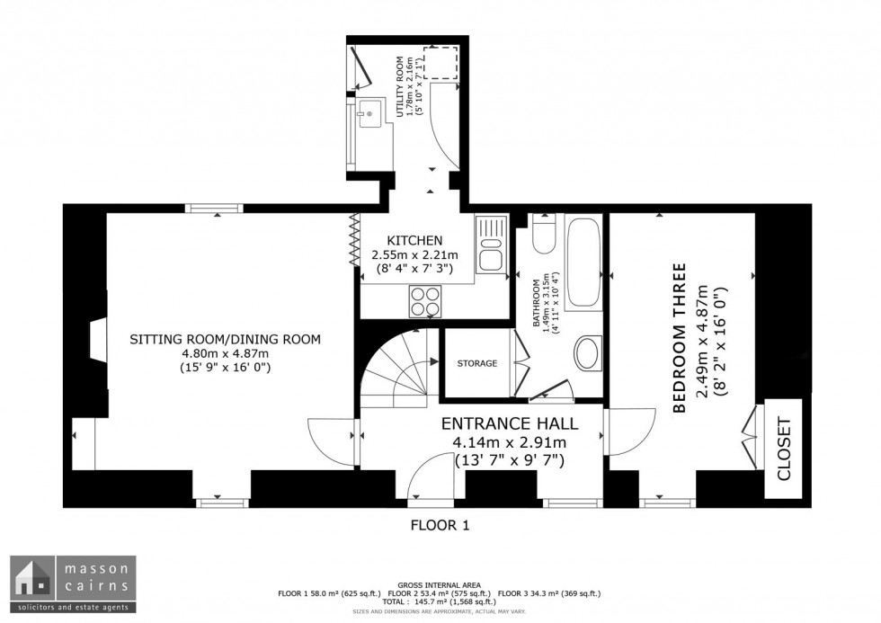 Floorplan for The Square, Grantown on Spey