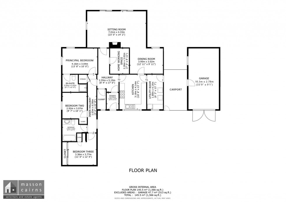 Floorplan for Main Street, Newtonmore