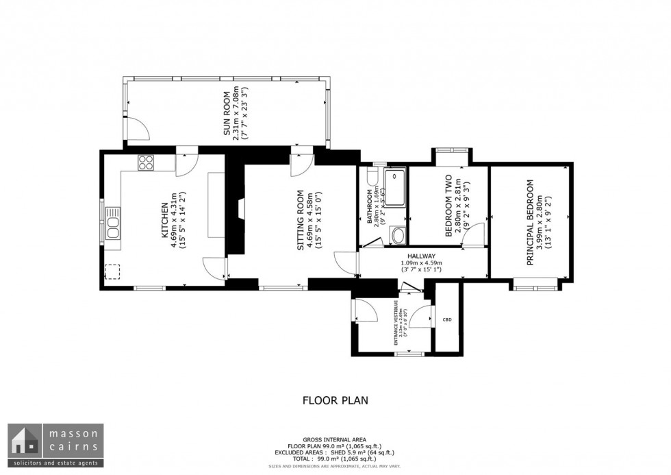 Floorplan for Chapeltown, Glenlivet