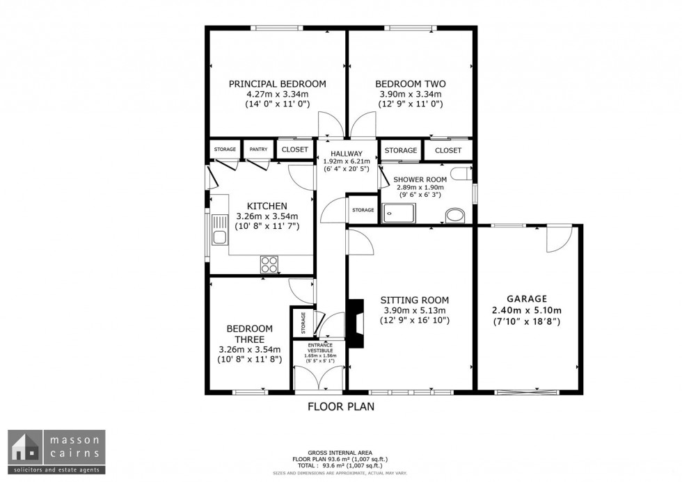 Floorplan for Ridgeview, 4 Seafield Court, Grantown on Spey