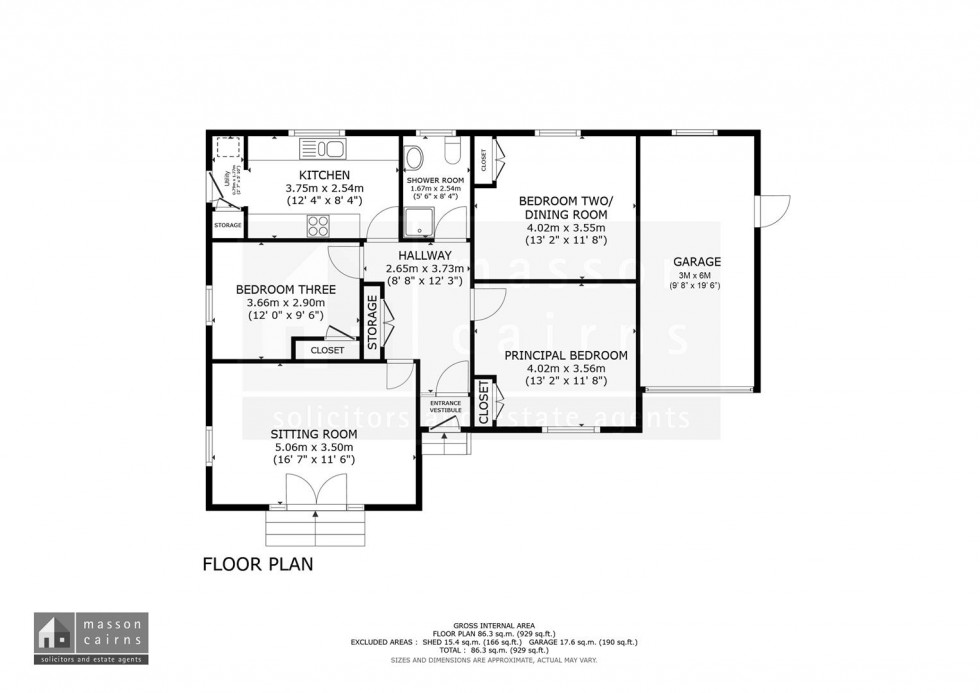 Floorplan for Heatherdene, Carr Road, Carrbridge