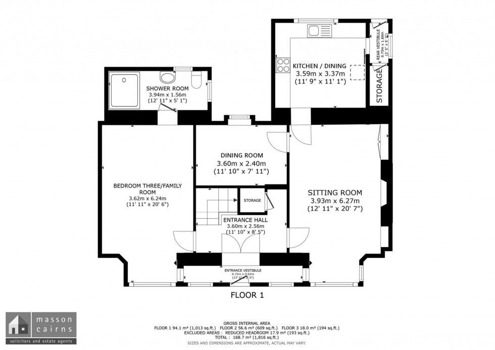 Floorplan for Cruachan, The Square, Tomintoul