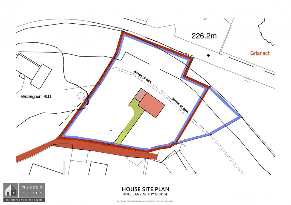 Floorplan for House Site, Mill Lane, Nethy Bridge