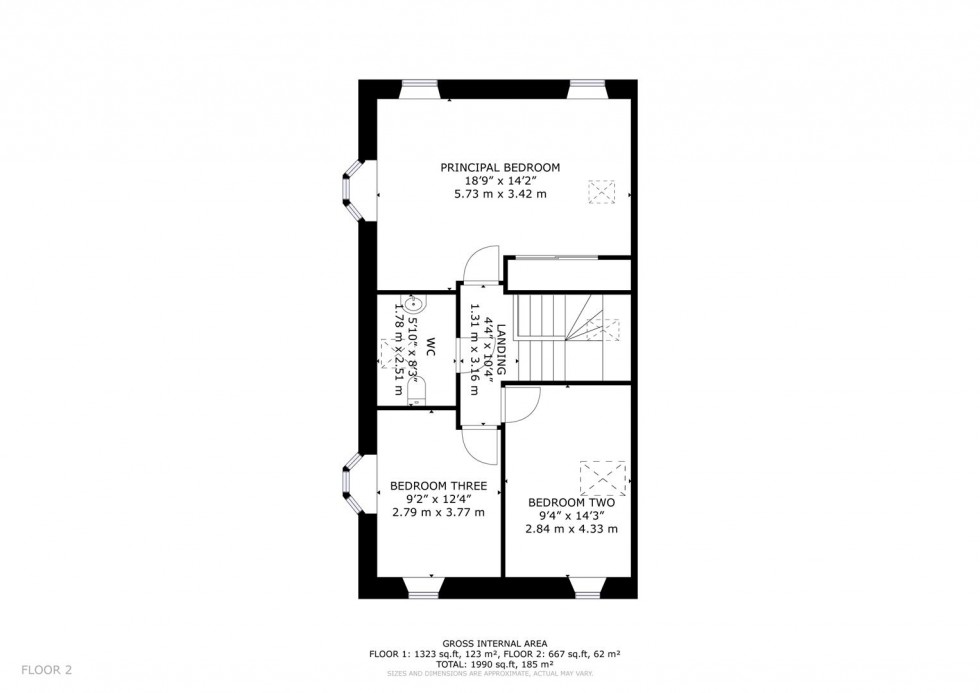 Floorplan for Upper Coull Farmhouse & 28 Acres, Glenlivet