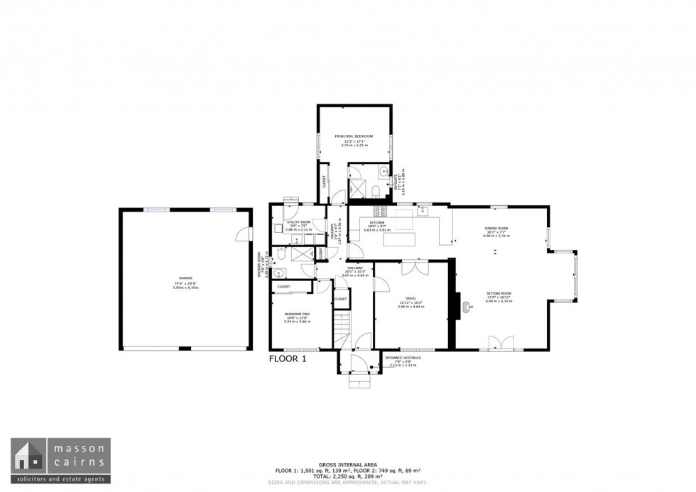 Floorplan for An Teallach, Nethy Bridge